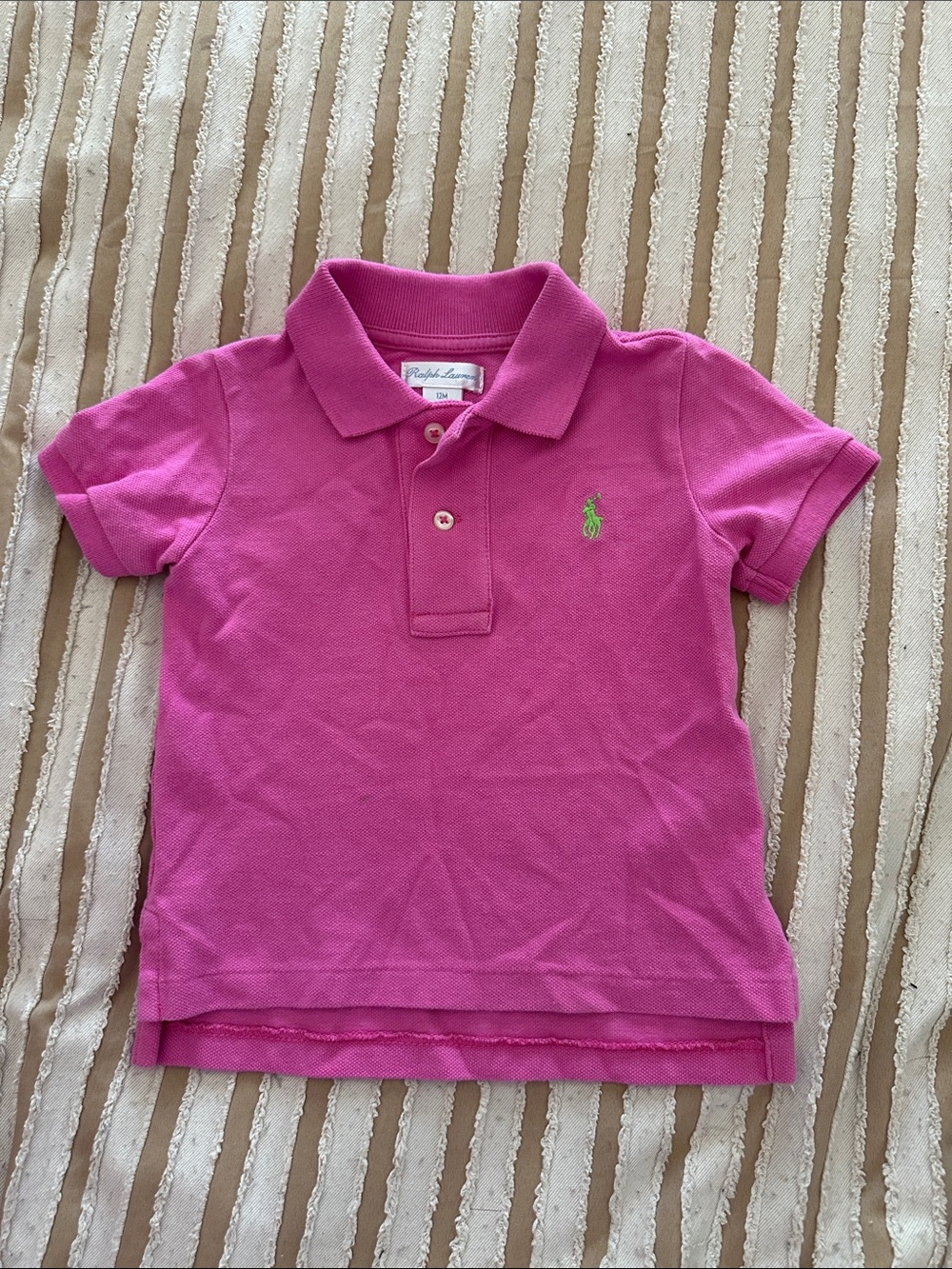 Ralph Lauren Hot Pink Polo with Lime Green Pony